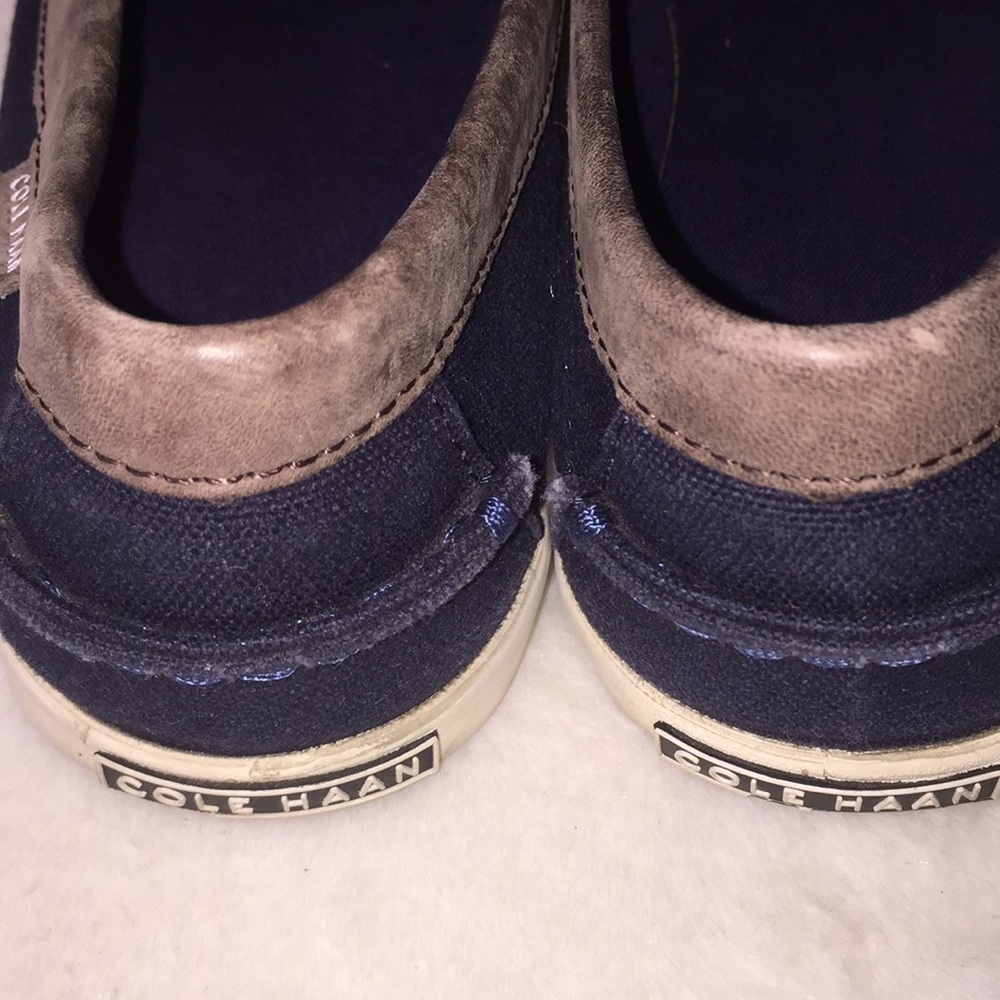 Cole Haan blue brown loafers. Size 7. - Picture 7 of 8